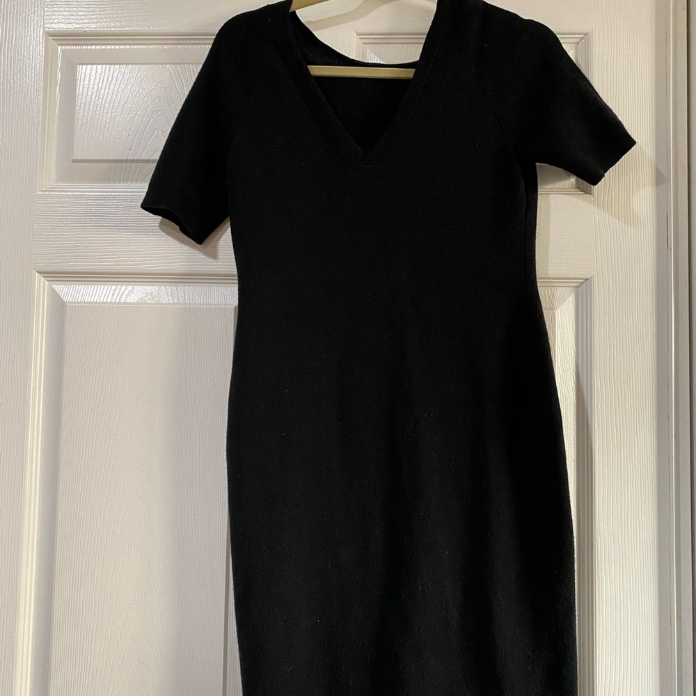 Ann Taylor 100% Merino Wool Black Dress Size Small - Picture 4 of 7